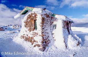 Ice clad Seamans Hut