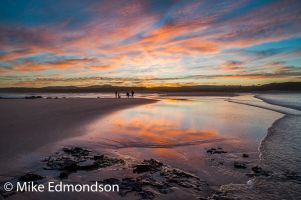 Reflective beach sunset Tabourie