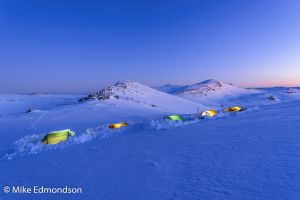 Alpenglow-at-sunset camp