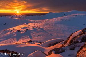 Amazing sunset over Mt Kosciuszko