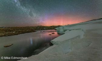 Aurora at Snowy River ice breakup