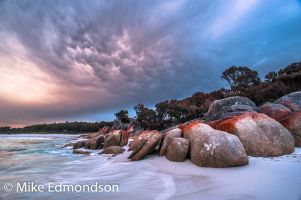 Moving water, stormy Clouds, Bay Of Fires 