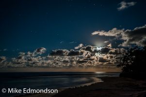 Moon rise at Mollymook Beach