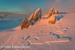 Pink misty Thredbo sunrise