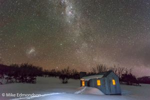 Starlitt sky at O'keefes Hut