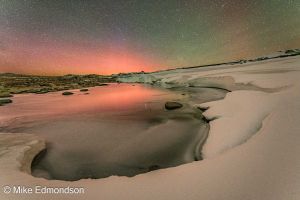 Starlit Aurora light Snowy River