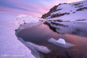 Sunrise reflections in Lake Albina